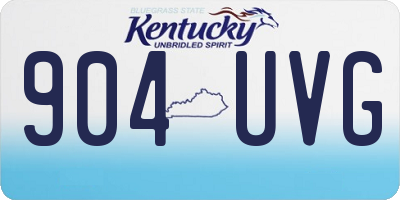 KY license plate 904UVG