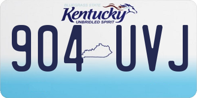 KY license plate 904UVJ