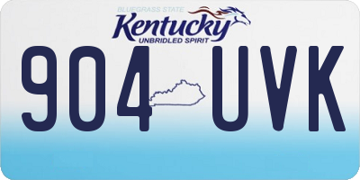 KY license plate 904UVK
