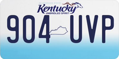 KY license plate 904UVP