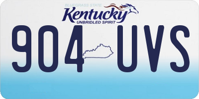 KY license plate 904UVS