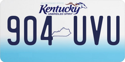 KY license plate 904UVU