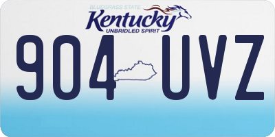 KY license plate 904UVZ