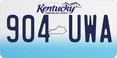 KY license plate 904UWA