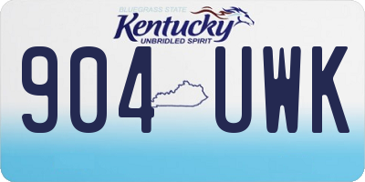 KY license plate 904UWK