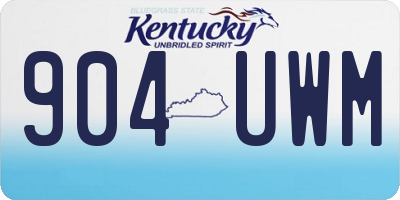 KY license plate 904UWM