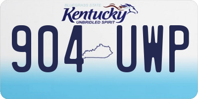 KY license plate 904UWP