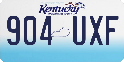 KY license plate 904UXF