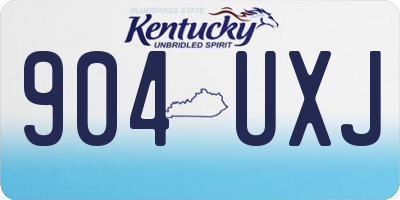 KY license plate 904UXJ