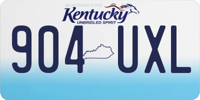 KY license plate 904UXL
