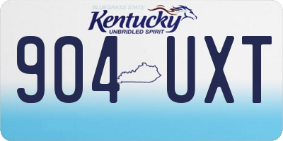 KY license plate 904UXT