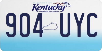 KY license plate 904UYC