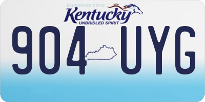 KY license plate 904UYG