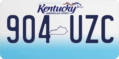 KY license plate 904UZC