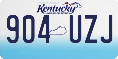 KY license plate 904UZJ