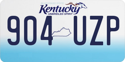 KY license plate 904UZP