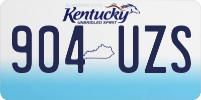 KY license plate 904UZS