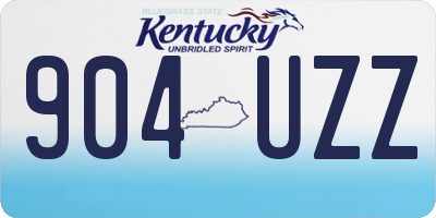 KY license plate 904UZZ