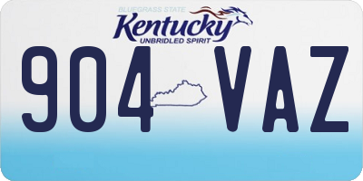 KY license plate 904VAZ