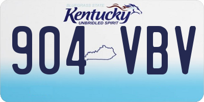 KY license plate 904VBV