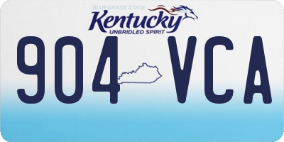KY license plate 904VCA