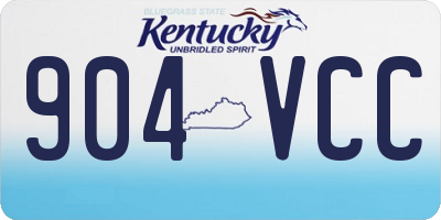 KY license plate 904VCC