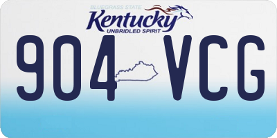 KY license plate 904VCG