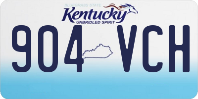 KY license plate 904VCH