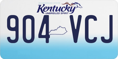 KY license plate 904VCJ