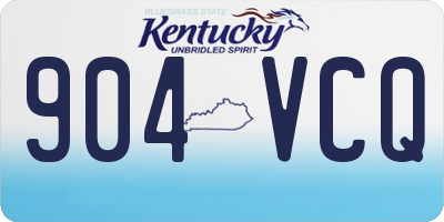 KY license plate 904VCQ