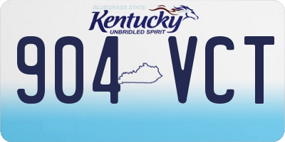 KY license plate 904VCT