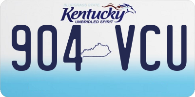 KY license plate 904VCU