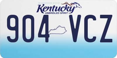 KY license plate 904VCZ