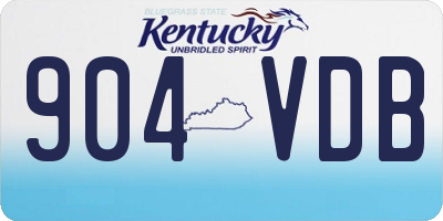 KY license plate 904VDB