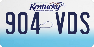 KY license plate 904VDS