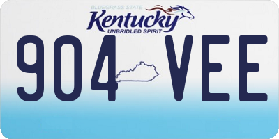 KY license plate 904VEE