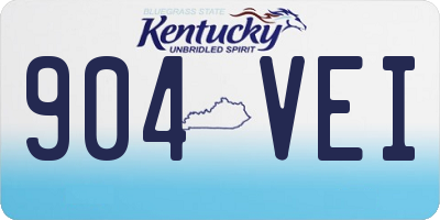 KY license plate 904VEI