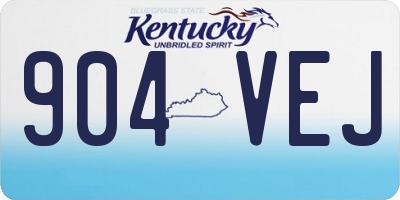KY license plate 904VEJ