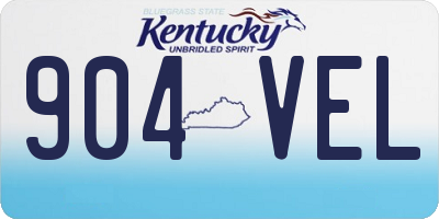 KY license plate 904VEL