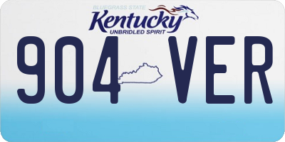 KY license plate 904VER