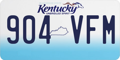 KY license plate 904VFM