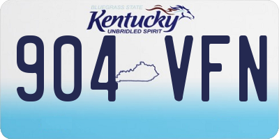 KY license plate 904VFN