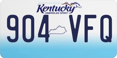 KY license plate 904VFQ