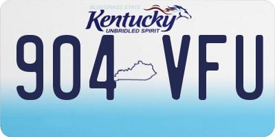 KY license plate 904VFU