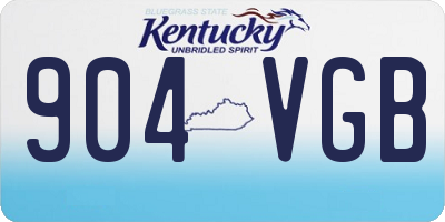 KY license plate 904VGB