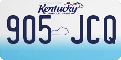 KY license plate 905JCQ