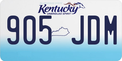 KY license plate 905JDM