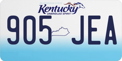 KY license plate 905JEA