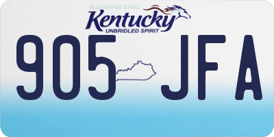 KY license plate 905JFA