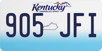 KY license plate 905JFI